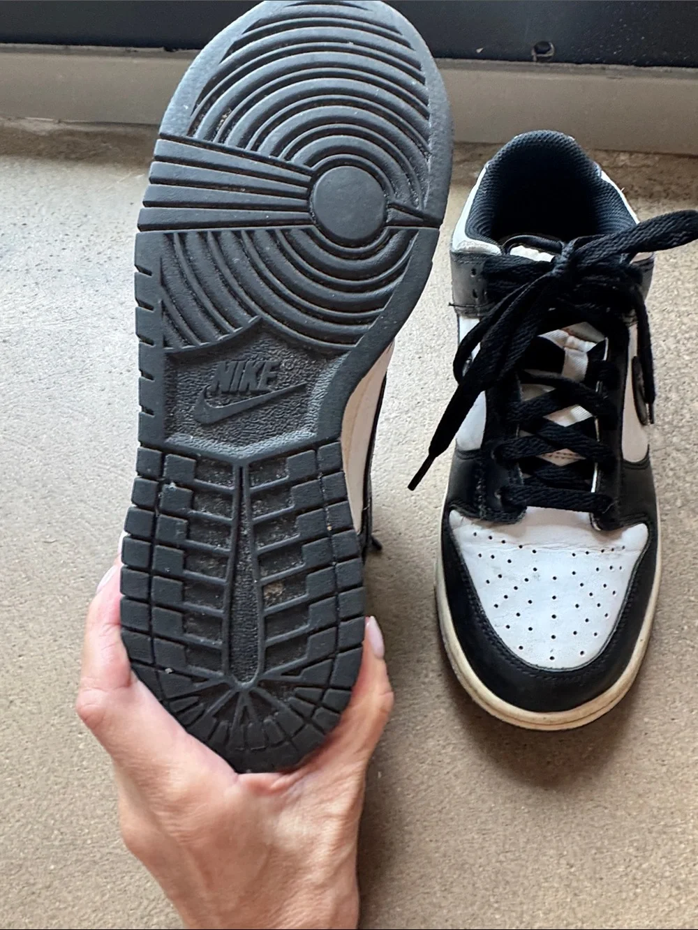 Nike Black and White Low-Top Sneakers with Classic Swoosh